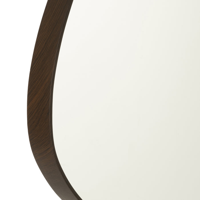 J-Line spiegel Abstract - hout|glas - donkerbruin - small - 70 x 61 cm