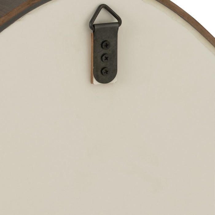 J-Line spiegel Abstract - hout|glas - donkerbruin - small - 70 x 61 cm