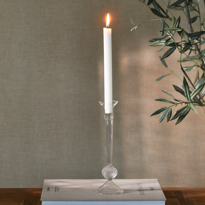 Riviera Maison Kandelaar Transparant - Shell Kaarsenhouder - Glas