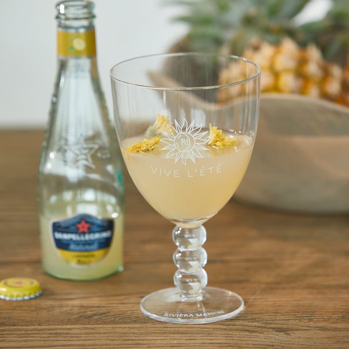 Riviera Maison Wijnglas Transparant - Vive L'ete Wittewijnglas - Glas