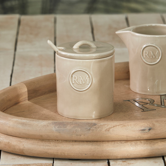 Riviera Maison Suikerpot met deksel Beige - Portofino Suikerhouder
