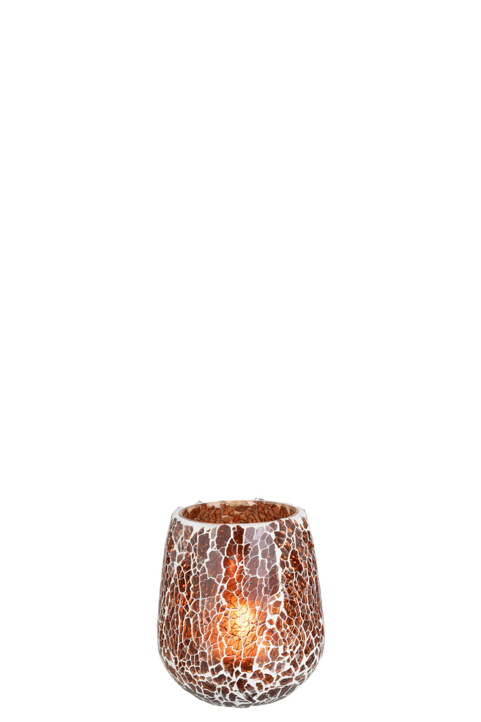 J-Line kaarshouder Ali - glas - bruin - medium
