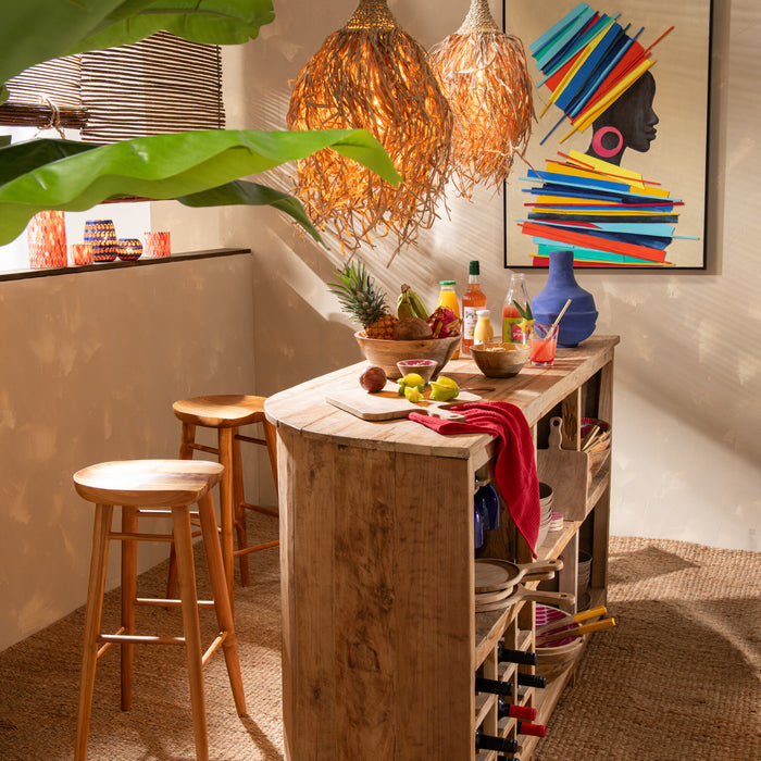 J-Line barkruk Ana - hout - bruin