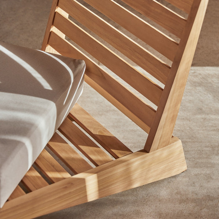 Tikamoon - 3-zits loungeset in teakhout en stof Olia