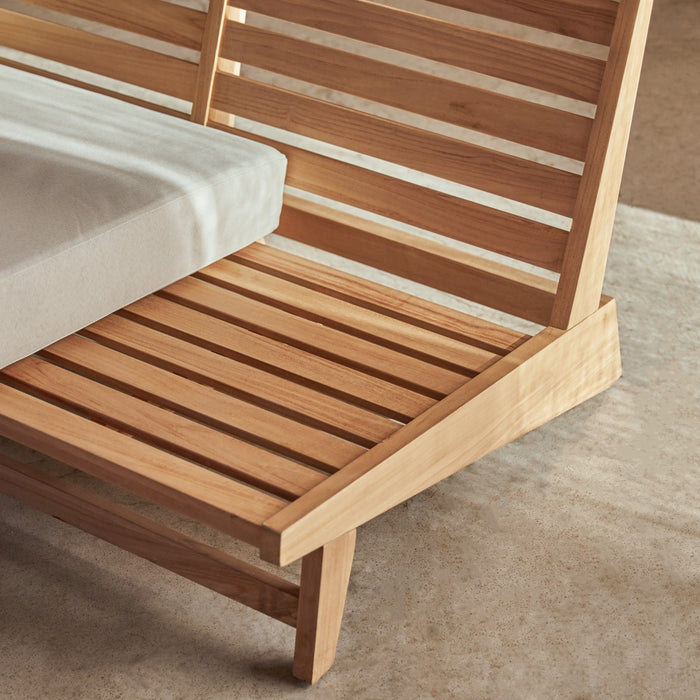 Tikamoon - 3-zits loungeset in teakhout en stof Olia