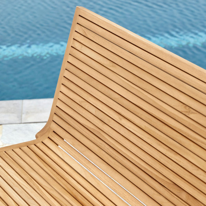 Tikamoon - Massief teakhouten tuinbank Teo, 2-zit