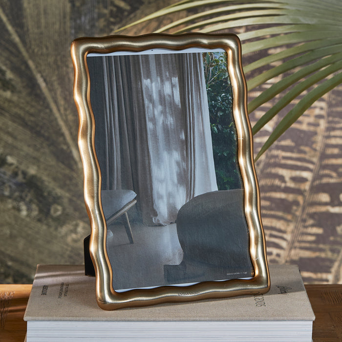 Riviera Maison Fotolijst Goud - Wavy Fotolijstje staand