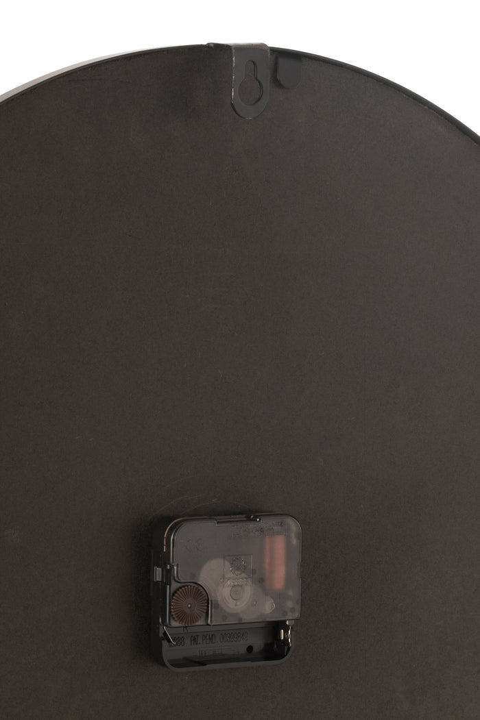 J-Line klok Nue - mdf|ijzer - naturel - large - Ø 60 cm