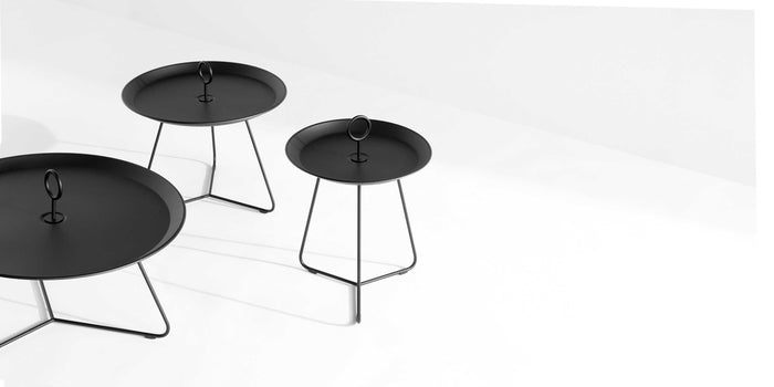 Eyelet bijzettafel medium Ø57,5 Beige