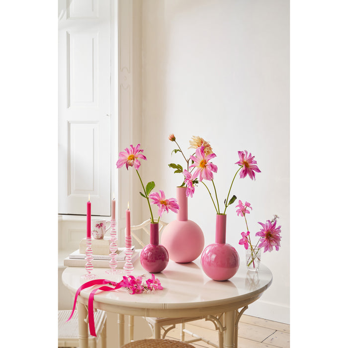 Pip Studio - Bloemenvaas - Donker Roze vaas - Metaal - 19x33cm