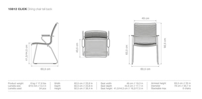 Click Tall tuinstoel Multi Color 1