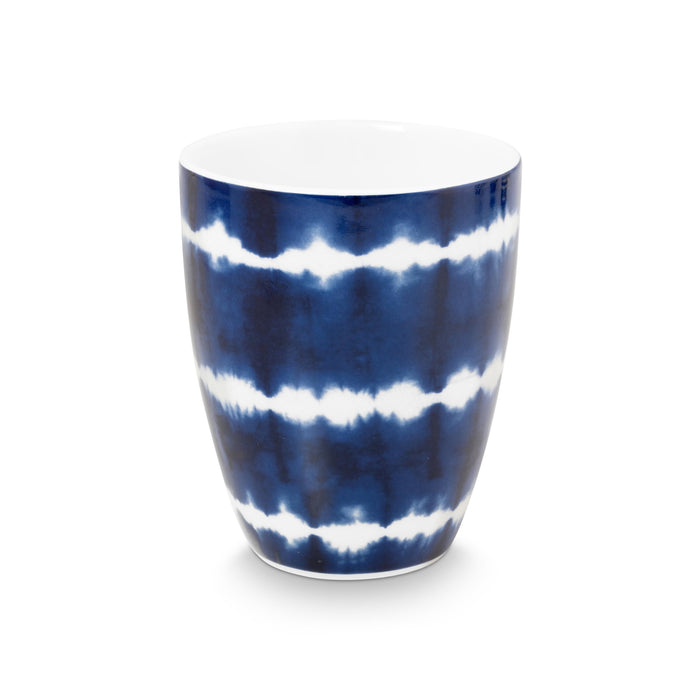 vtwonen - Mokken - Blauw, Wit - Porselein - 400ml - Set van 4