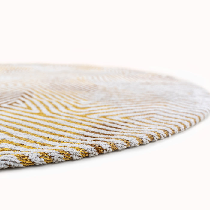 Louis de Poortere Coral Meditation Vloerkleed Ø 140 cm - Yellow Hippy