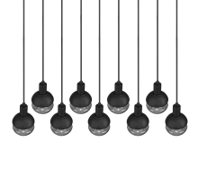 Trio Leuchten Mela - Hanglamp - Zwart - 9 bollen