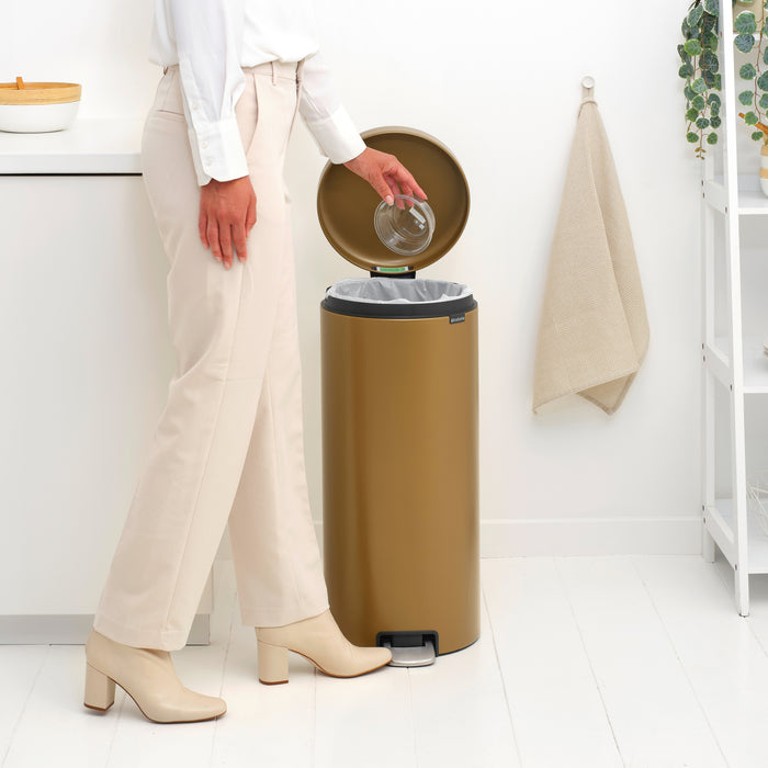 Brabantia NewIcon Pedaalemmer 30 L - Warm Brass