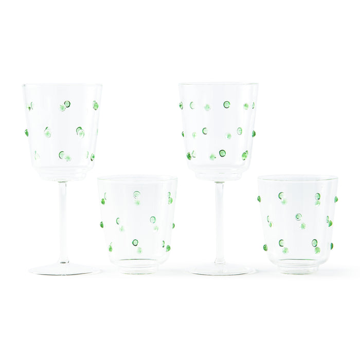 POLSPOTTEN Nob Waterglazen 2 st. - Olijfgroen