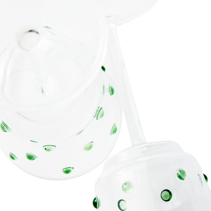 POLSPOTTEN Nob Wijnglazen 2 st. - Olijfgroen