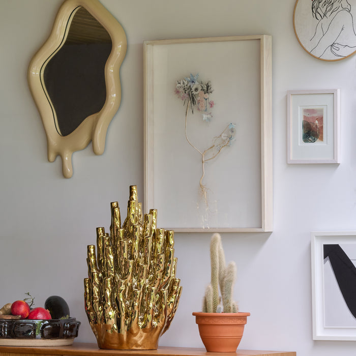 POLSPOTTEN Structure Schaal - Donkerbruin