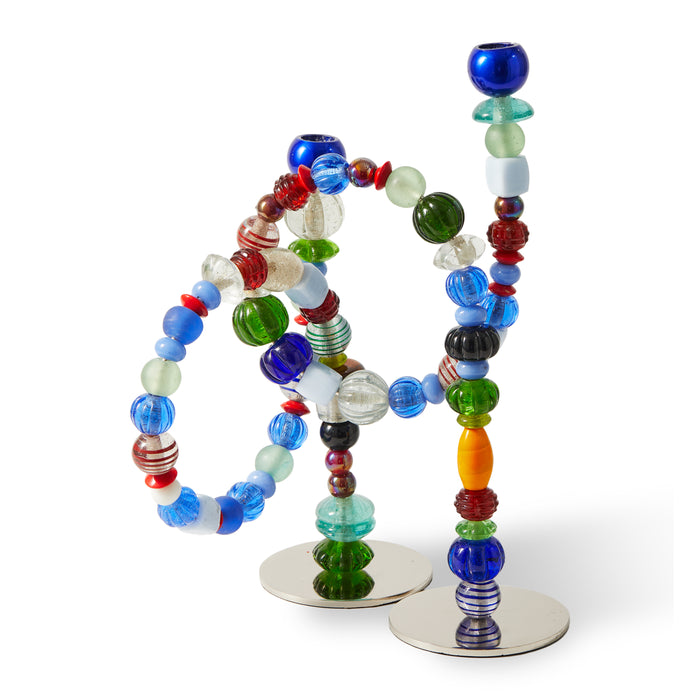 POLSPOTTEN Beads Kandelaar H 38 cm - Multicolor