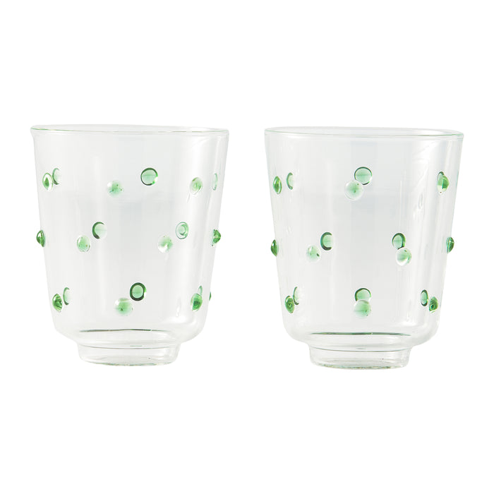 POLSPOTTEN Nob Waterglazen 2 st. - Olijfgroen