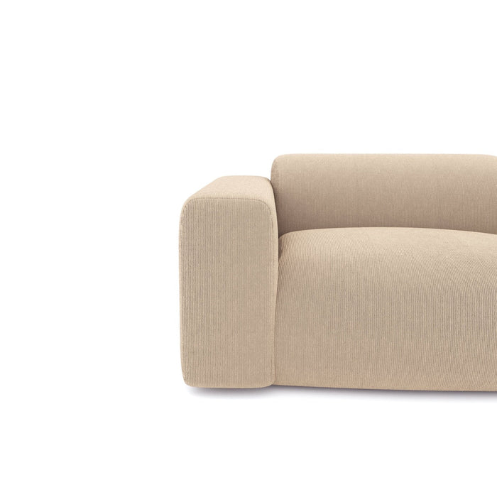 4-zits beige ribfluwelen bank 240cm