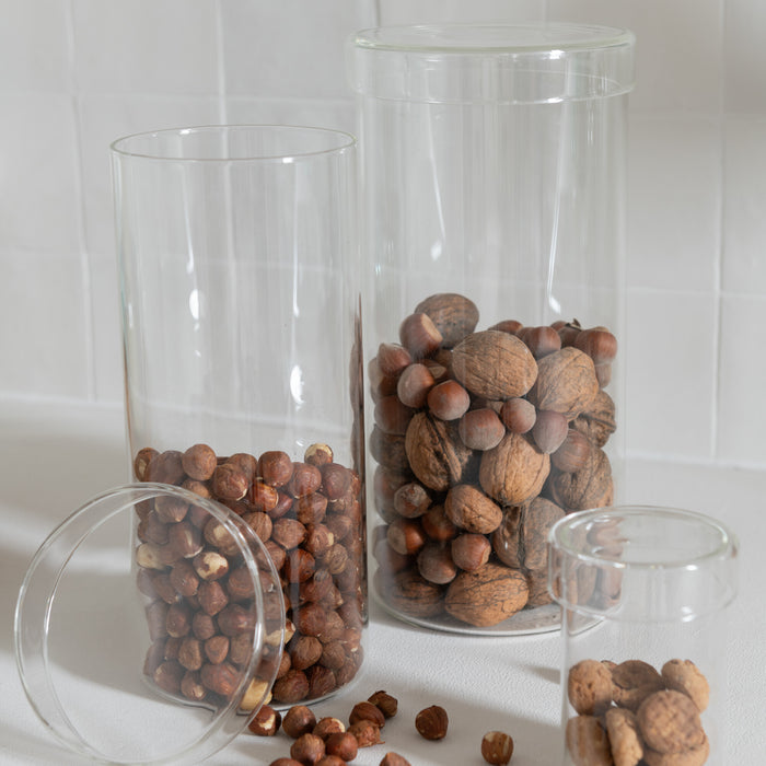 J-Line voorraadpot Lisa - glas - transparant - large