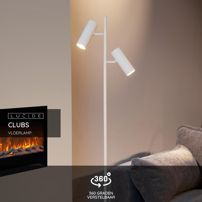 Lucide CLUBS Vloerlamp - Wit