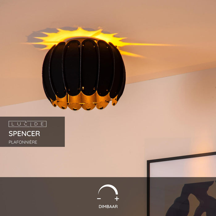 Lucide SPENCER Plafonnière - Zwart
