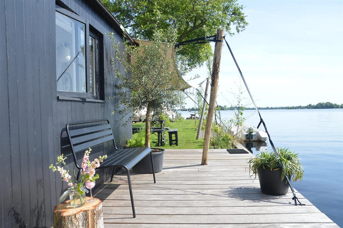 Metalen tuinbank Max 120 cm zwart