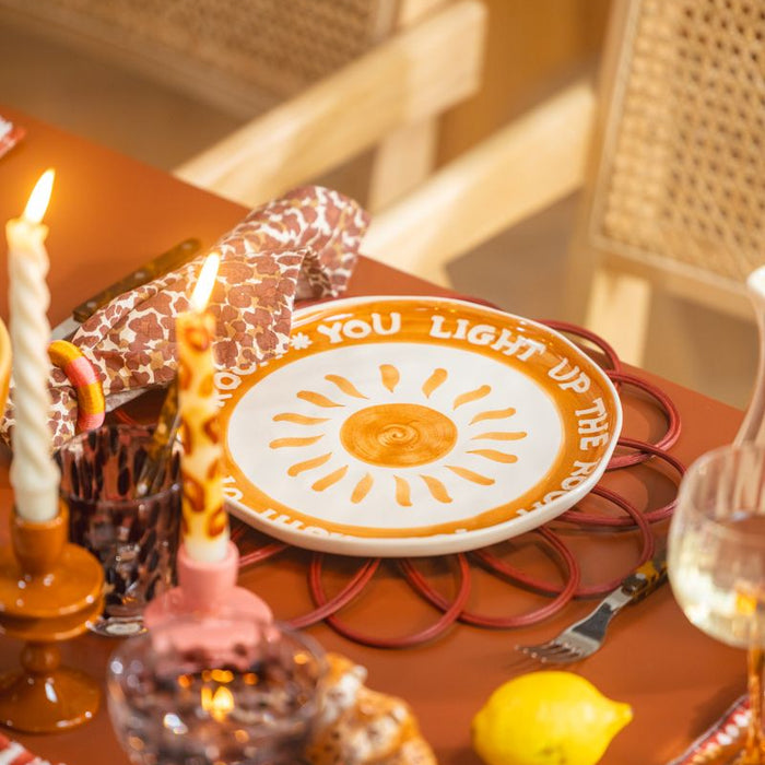 Sissy-Boy Beige dinerbord met zon