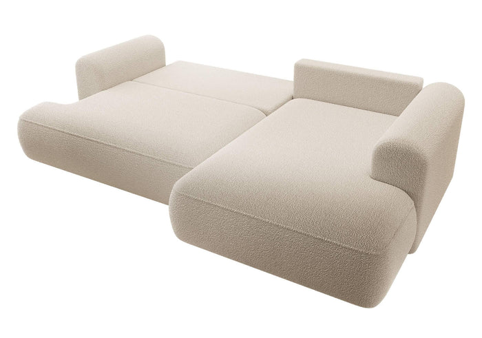 NADUVI Collection Hoekbank Philipa Big rechts bouclé met slaapfunctie