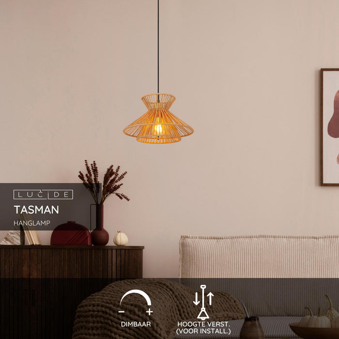 Lucide TASMAN Hanglamp - Naturel