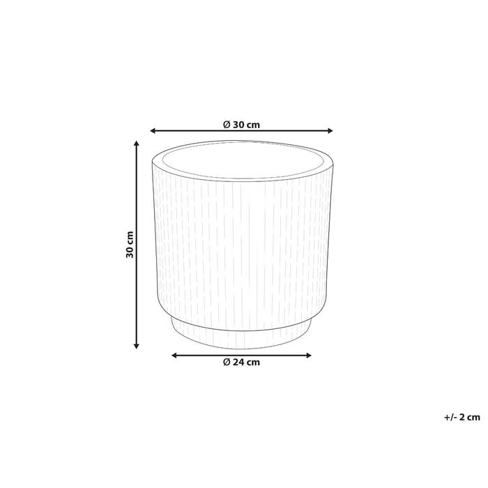 Beliani - DARIA - Bloempot - Taupe - 30 cm - Kleivezels