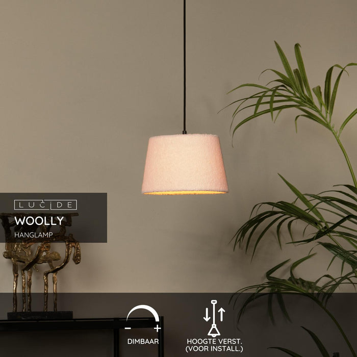 Lucide WOOLLY Hanglamp - Roze