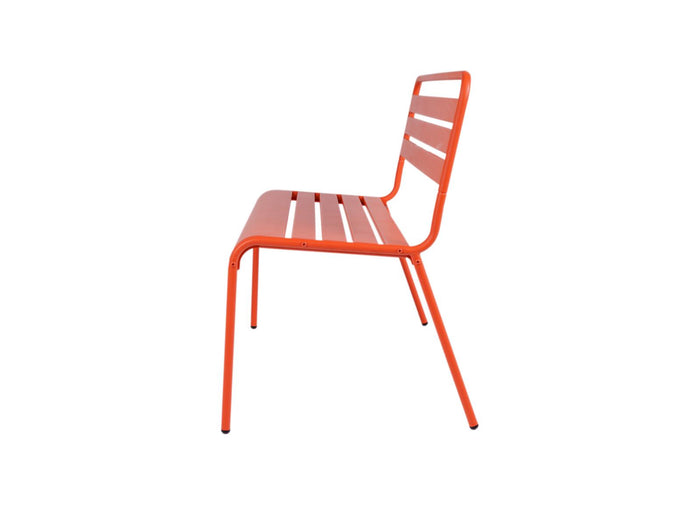 Metalen tuinbank 120 cm oranje