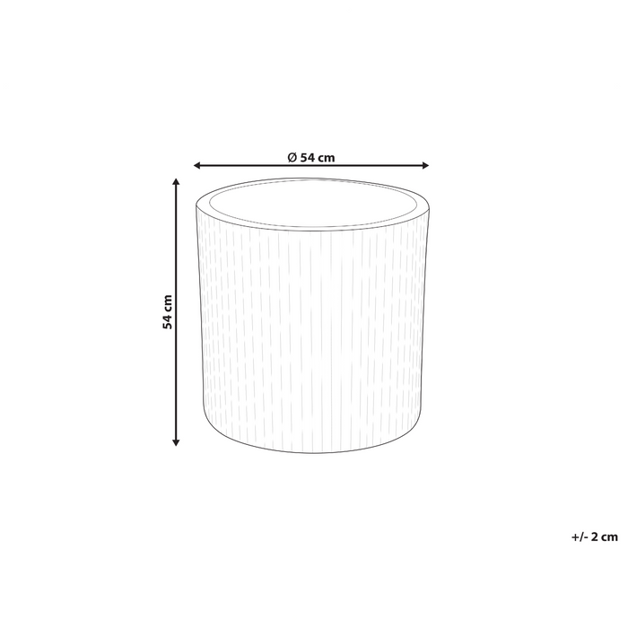 Beliani-OREOI-Bloempot-Grafietgrijs-55 x 55 x 55 cm-Kleivezel