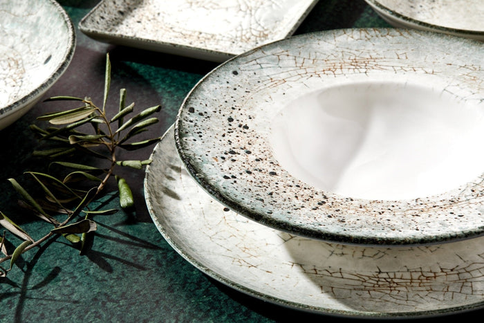 Rinart Gebaksbord - Sedir - Porselein - 21 cm - set van 6