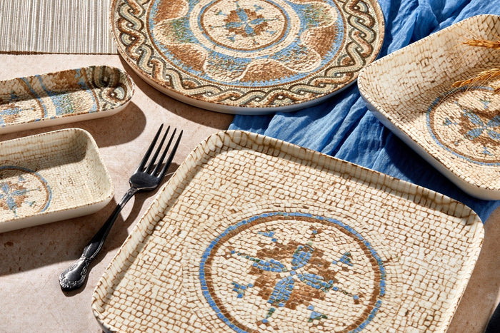 Rinart Dinerbord - Celest - Porselein - 28 cm - set van 6