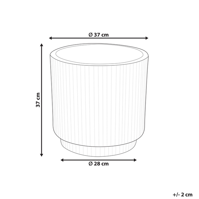 Beliani - DARIA - Bloempot - Olijfgroen - 37 cm - Kleivezels