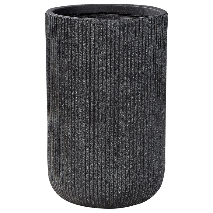 Beliani - EANTIO - Bloempot - 30 x 30 x 49 cm - Zwart - Kleivezels