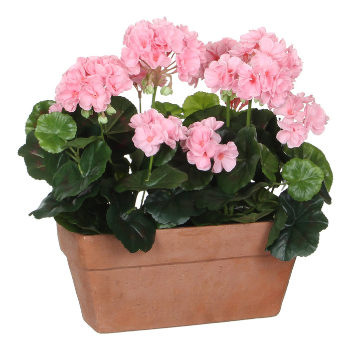 Mica Decorations Geranium Kunstplant in Balkonbak Roze