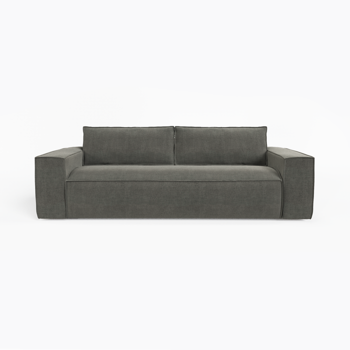 Express slaapbank dunlopillo fluweel grafiet grijs 160cm