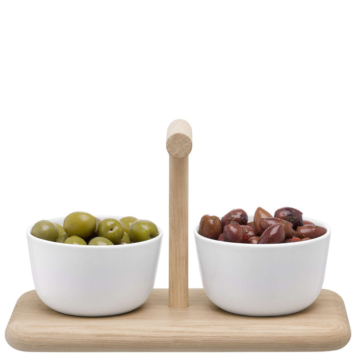 L.S.A. - Dine Serveerplank met 2 Schalen Diep