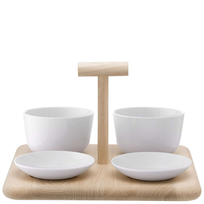 L.S.A. - Dine Serveerplank met 4 Schalen Assorti