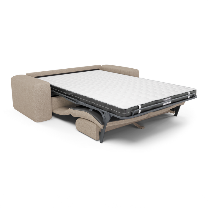 Dunlopillo 160 cm Express converteerbare bank in taupe bouclé