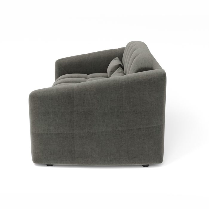 Express slaapbank dunlopillo grafiet grijs fluweel 140cm