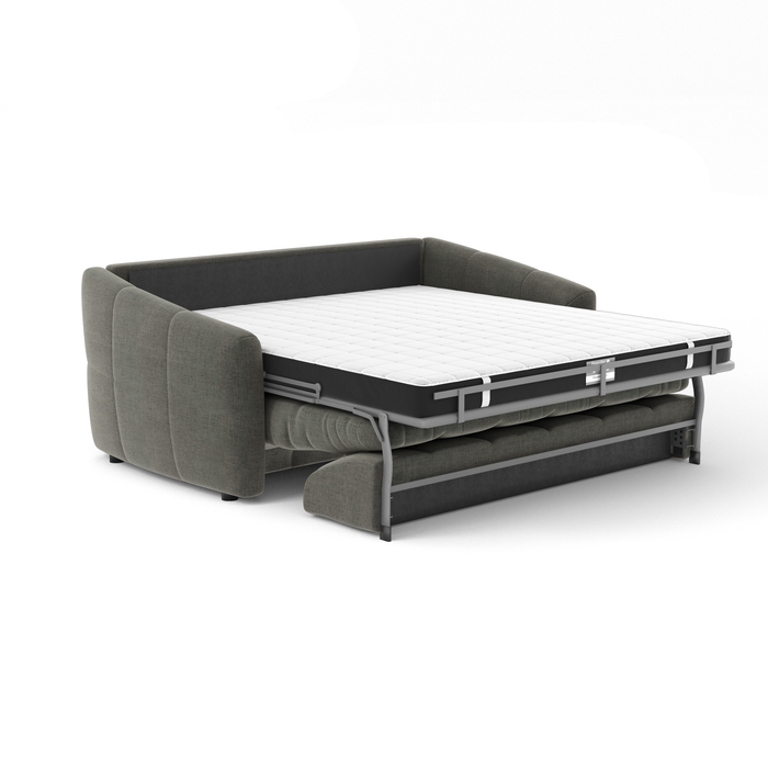 Express slaapbank dunlopillo grafiet grijs fluweel 140cm