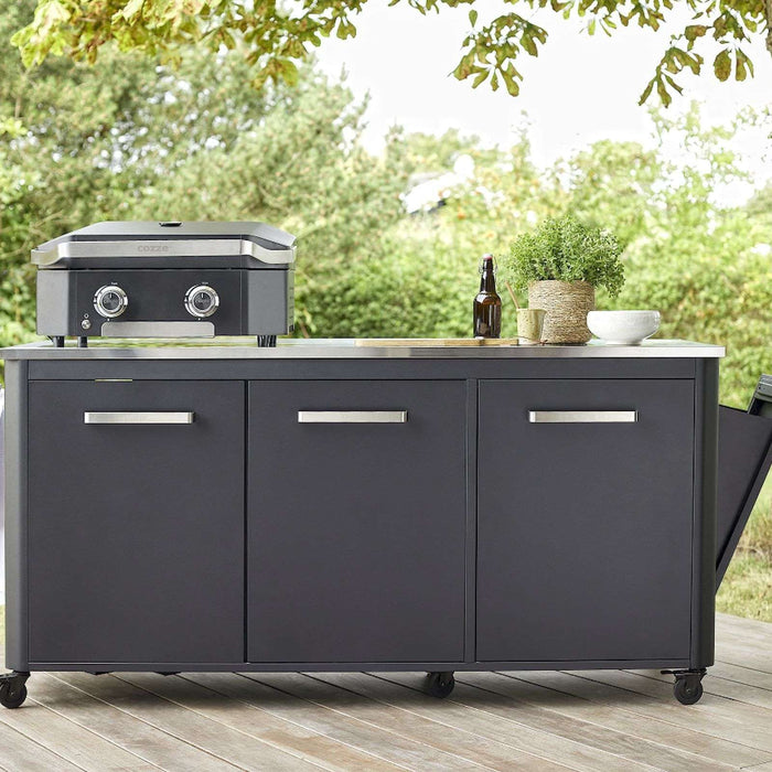 Cozze - Werkbank 3 Deurs en 6 Wielen met Opklapbare Werktafels 180 cm