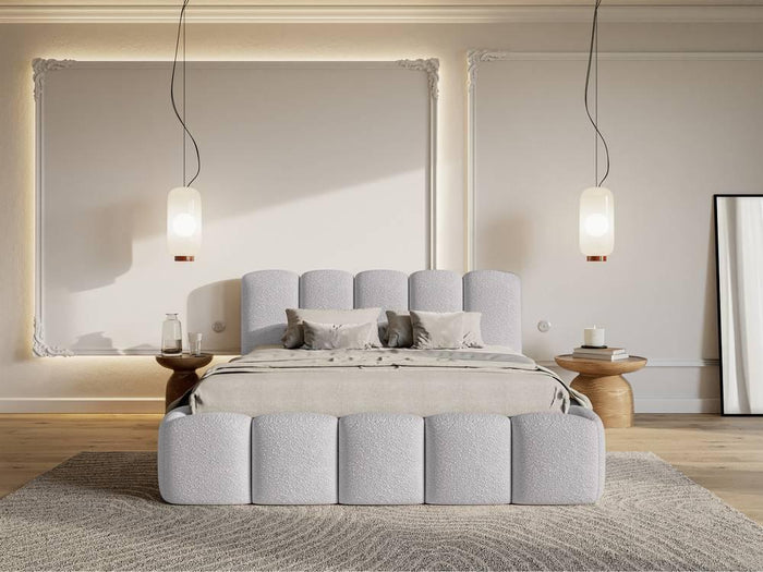 NADUVI Collection Bedframe Chloe bouclé met opbergvak