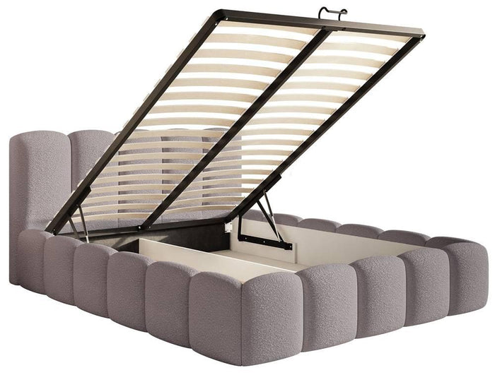 NADUVI Collection Bedframe Chloe bouclé met opbergvak